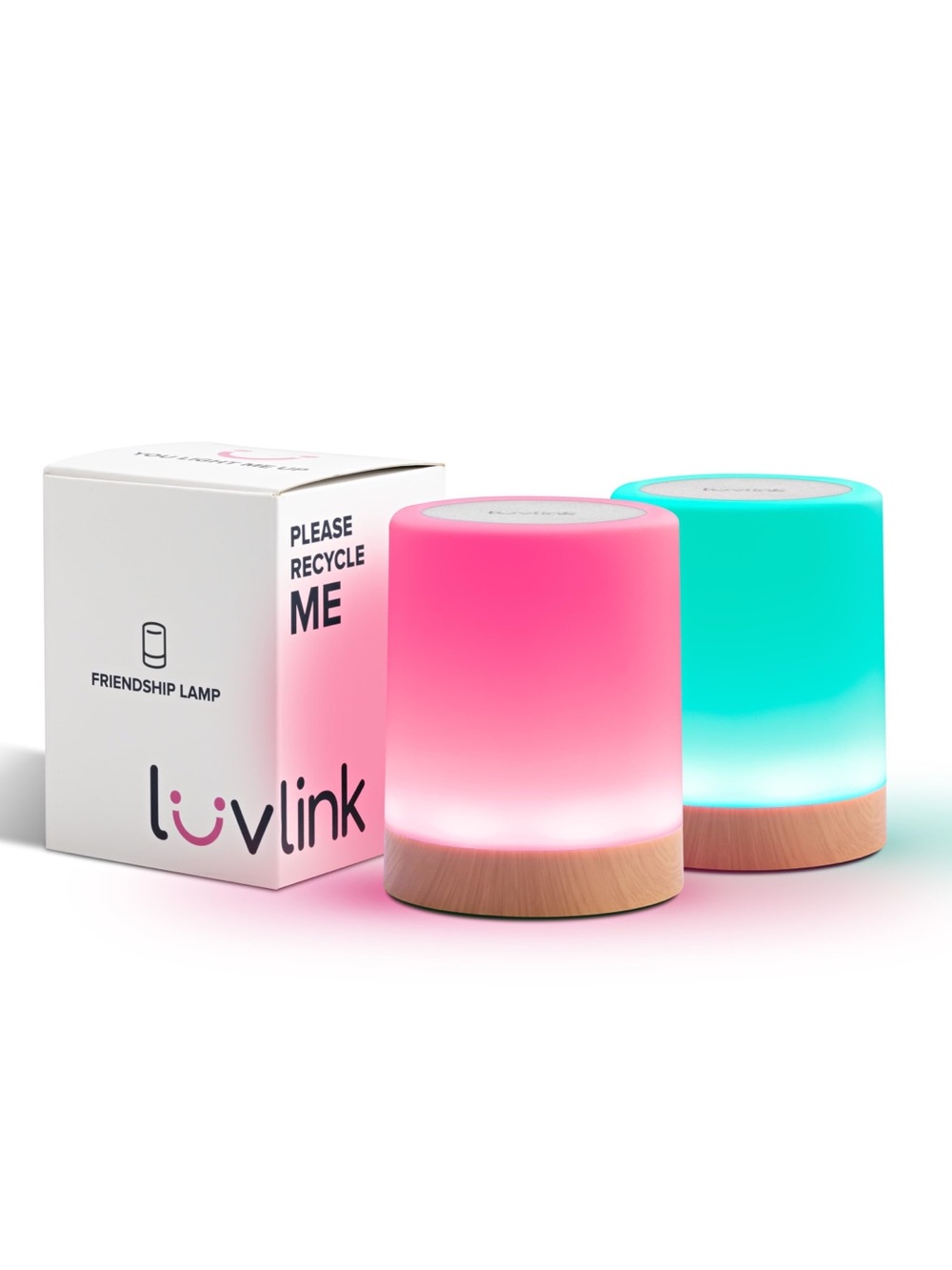 NEW • LuvLink Long Distance Friendship Lamps 2pc Pair